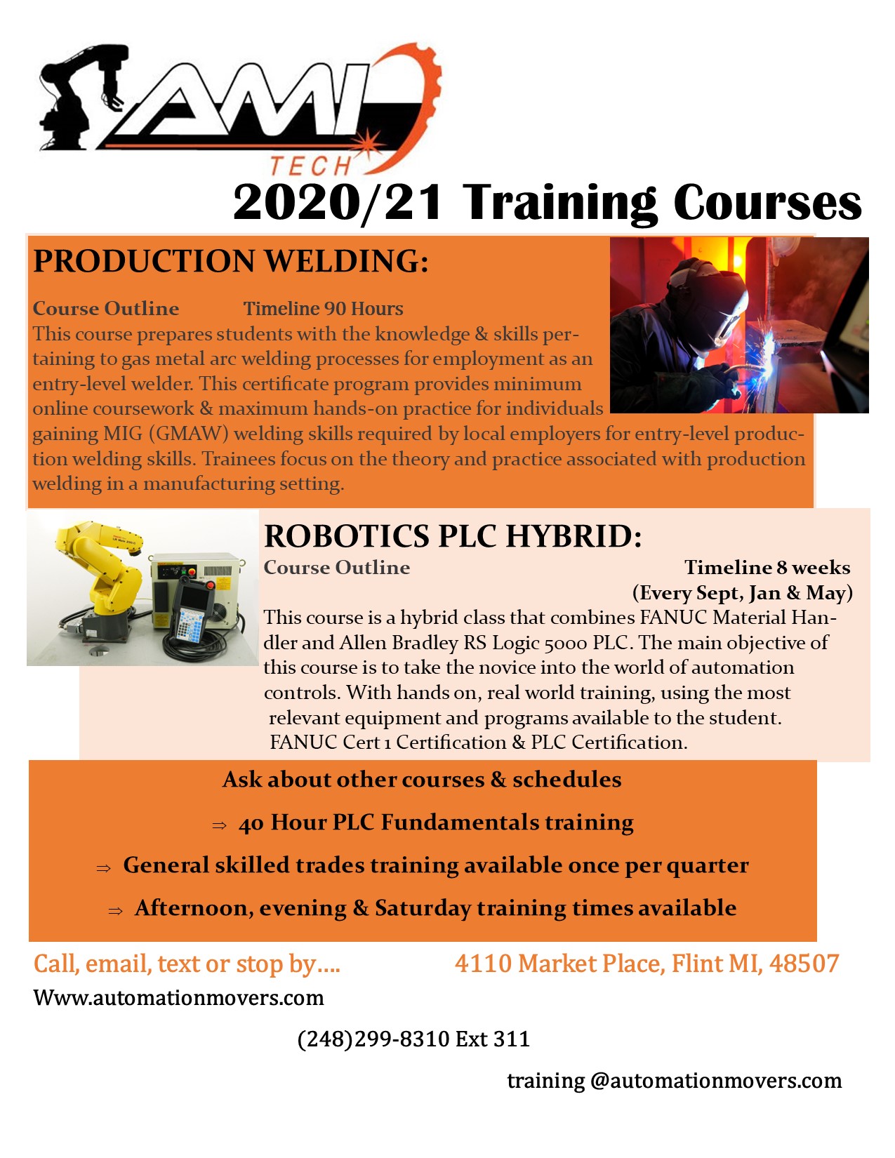 2020/21 Training Flyer 2020/21 Training Flyer